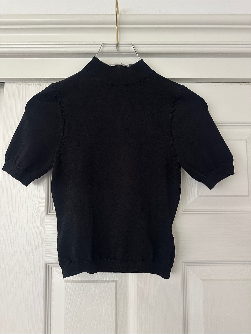 Mayson the label Classic Black Short-Sleeve mock neck Top